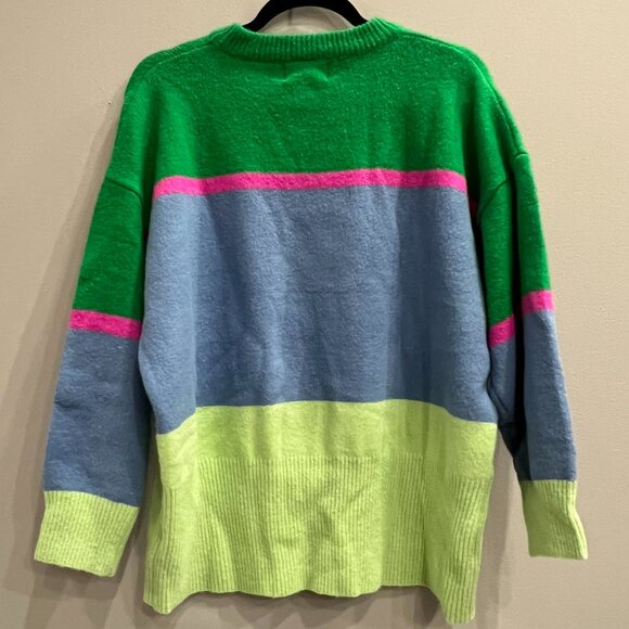 Bold Stripes FIRST LOVE Oversized Sweater - SMALL - Picture 2 of 8